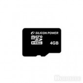Флеш карта microSDHC 4Gb Silicon Pawer (Class 10) без адаптера