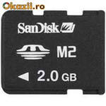 Карта памяти MS Mikro (M2),  2GB Sandisk SDMSM2-2GB - без адаптера